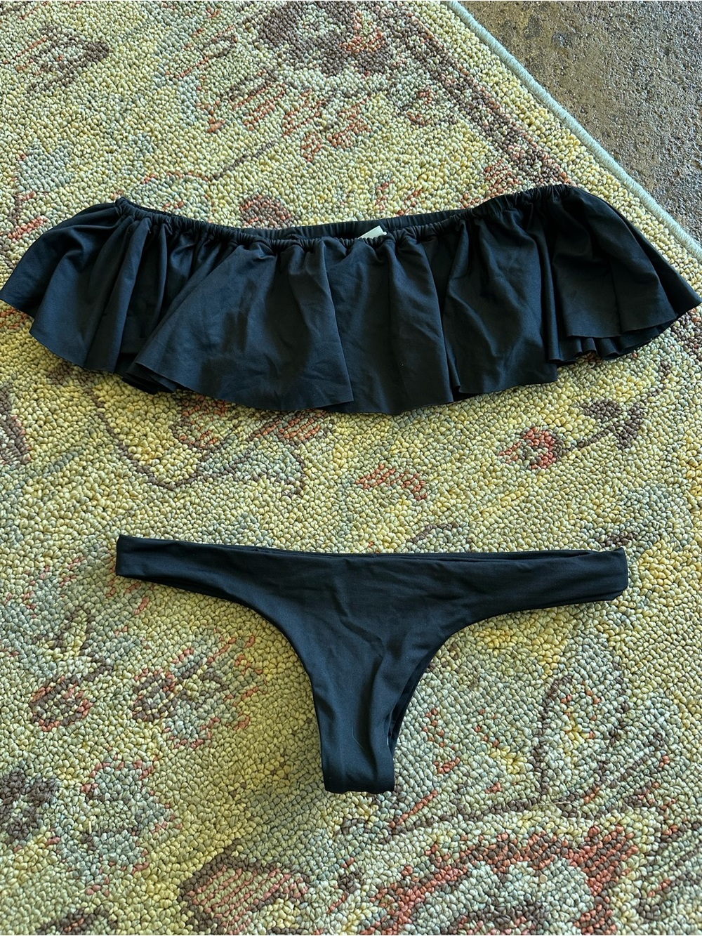 NWOT L*Space Hey Girl Itsy bikini set black small - Picture 2 of 4
